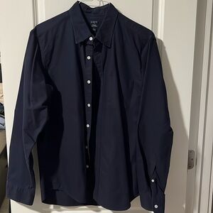 J Crew Flex Oxford dark navy blue button down size large